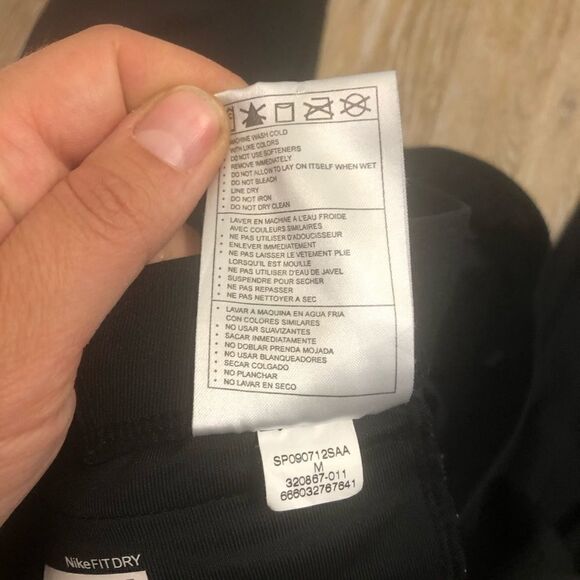 Nike running cropped Capri leggings Dri fit Black women’s M 8/10 - Picture 9 of 9